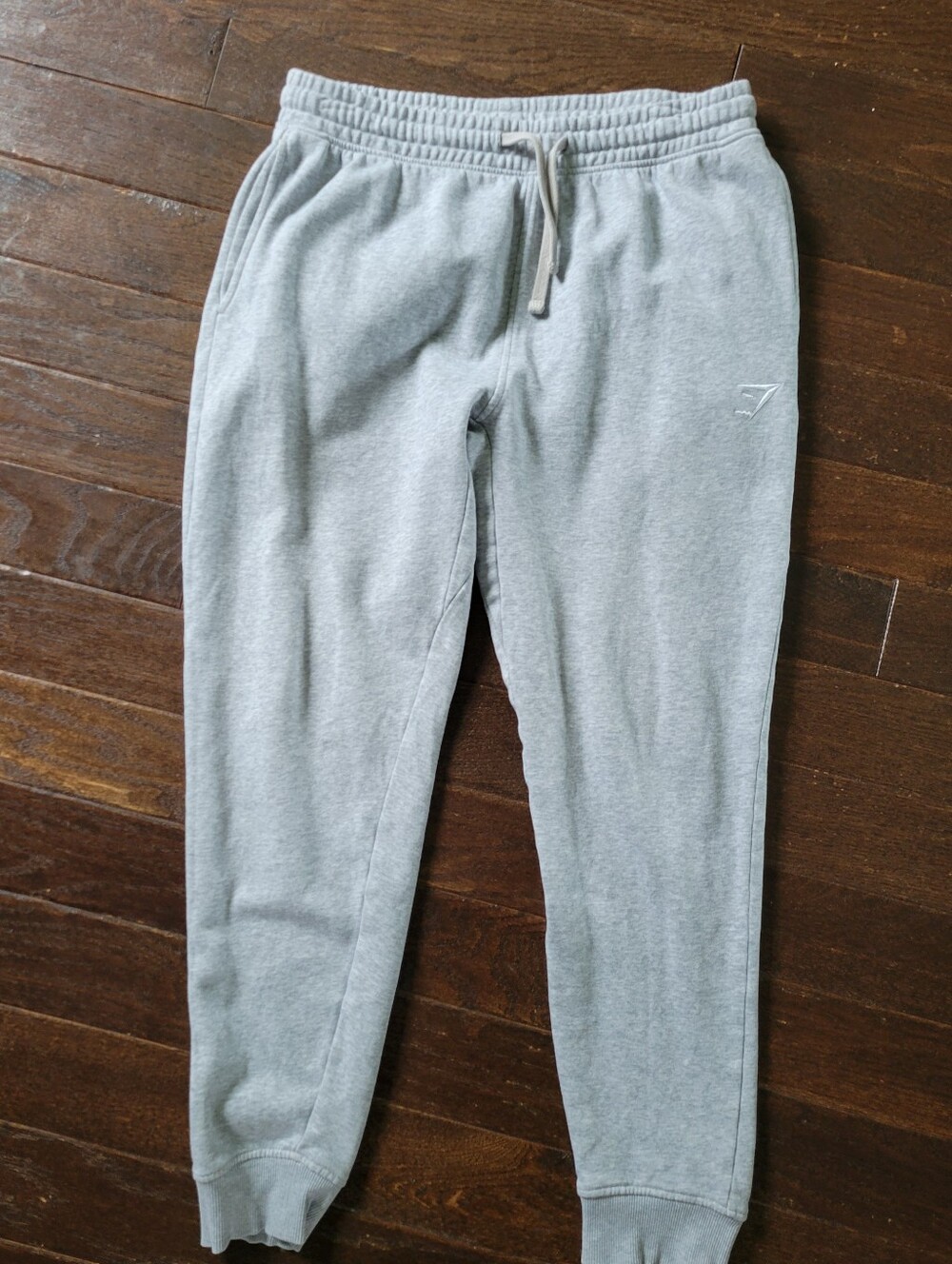 Gymshark jogger style sweatpants, heather gray, men's s